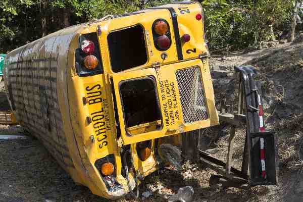 A school bus in Denver has rolled over due to an accident